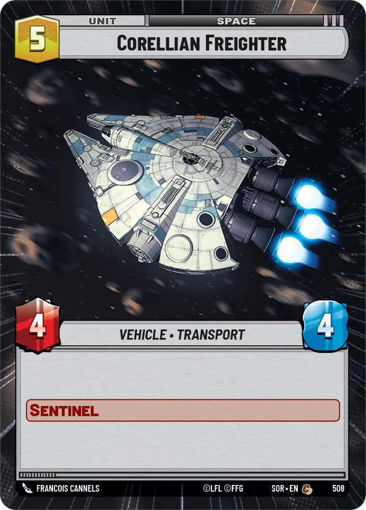 Corellian Freighter (Hyperspace) (508) [Spark of Rebellion] | Jomio and Rueliete's Cards and Comics