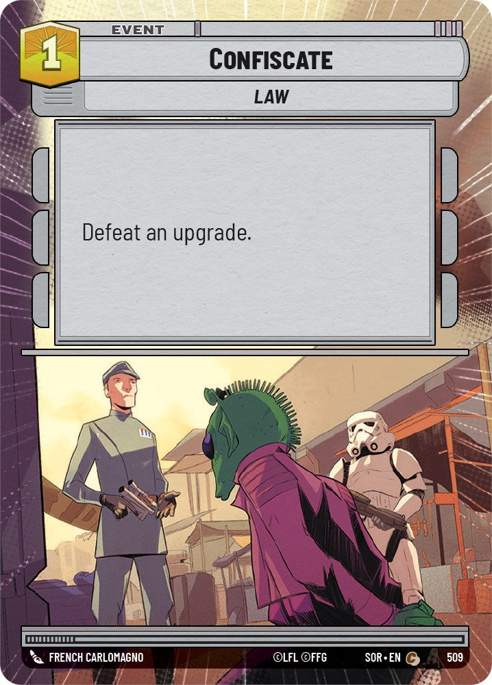 Confiscate (Hyperspace) (509) [Spark of Rebellion] | Jomio and Rueliete's Cards and Comics