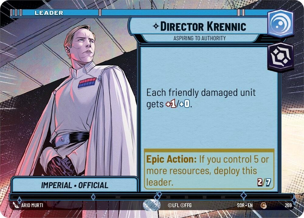 Director Krennic - Aspiring to Authority (Hyperspace) (269) [Spark of Rebellion] | Jomio and Rueliete's Cards and Comics
