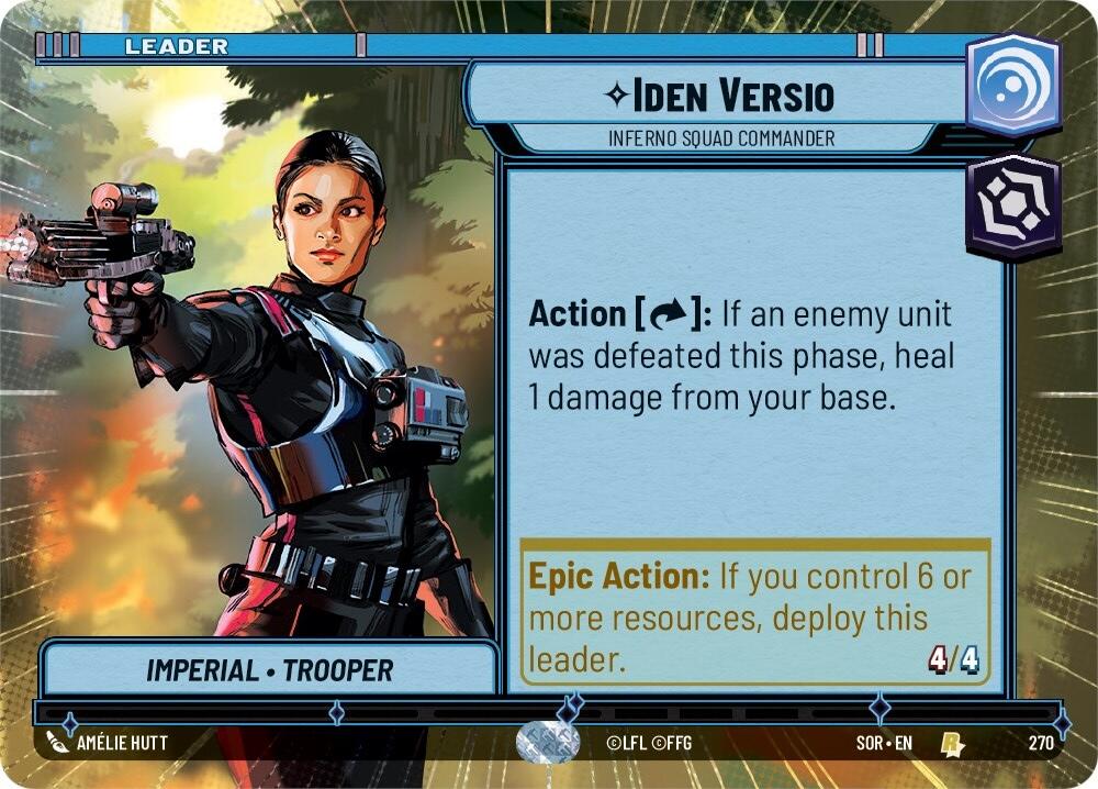 Iden Versio - Inferno Squad Commander (Hyperspace) (270) [Spark of Rebellion] | Jomio and Rueliete's Cards and Comics