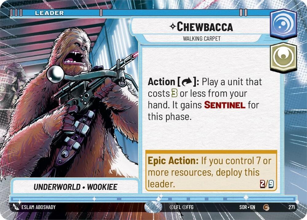 Chewbacca - Walking Carpet (Hyperspace) (271) [Spark of Rebellion] | Jomio and Rueliete's Cards and Comics
