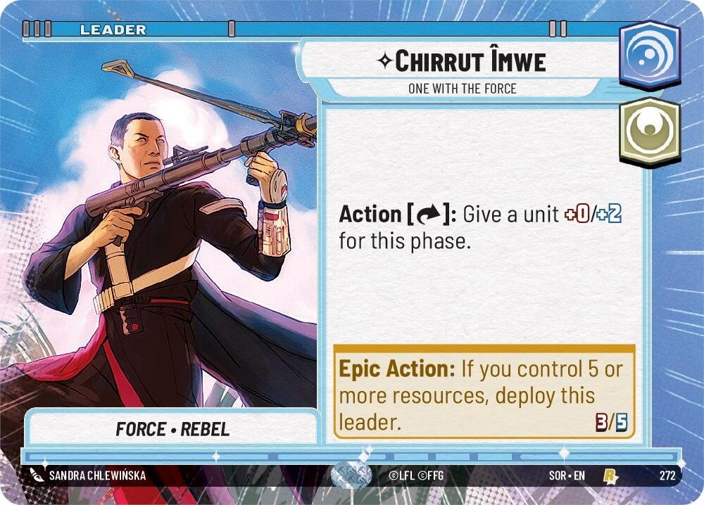 Chirrut emwe - One With The Force (Hyperspace) (272) [Spark of Rebellion] | Jomio and Rueliete's Cards and Comics