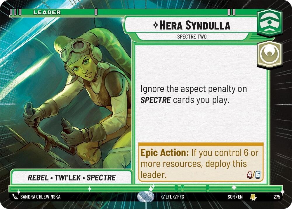 Hera Syndulla - Spectre Two (Hyperspace) (275) [Spark of Rebellion] | Jomio and Rueliete's Cards and Comics