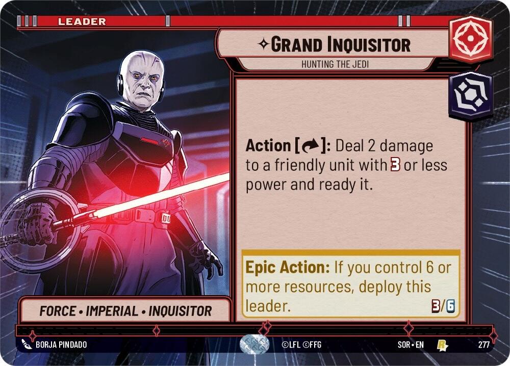 Grand Inquisitor - Hunting the Jedi (Hyperspace) (277) [Spark of Rebellion] | Jomio and Rueliete's Cards and Comics