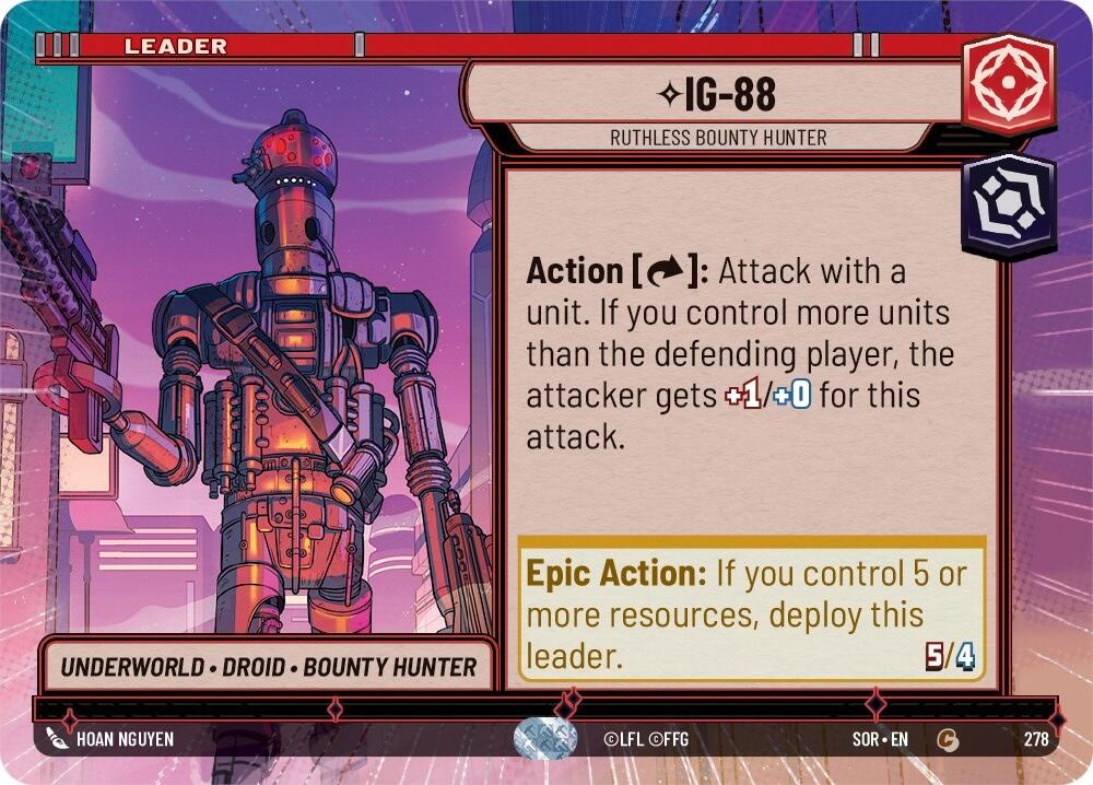 IG-88 - Ruthless Bounty Hunter (Hyperspace) (278) [Spark of Rebellion] | Jomio and Rueliete's Cards and Comics