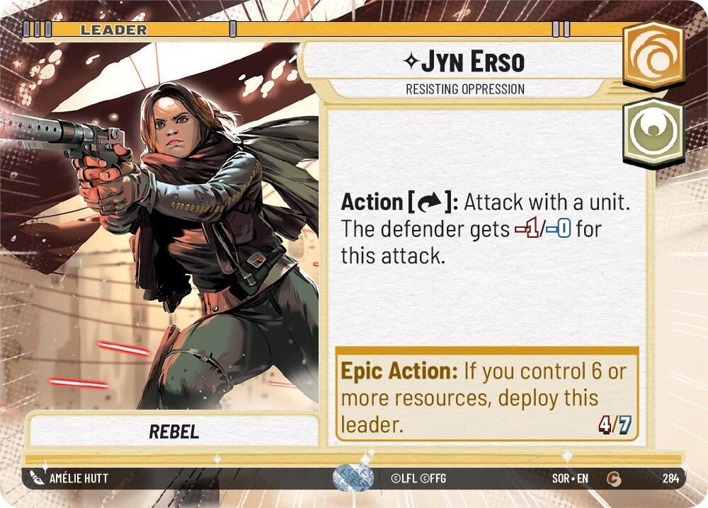 Jyn Erso - Resisting Oppression (Hyperspace) (284) [Spark of Rebellion] | Jomio and Rueliete's Cards and Comics