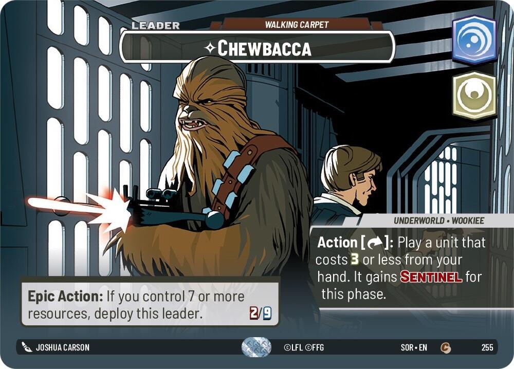Chewbacca - Walking Carpet (Showcase) (255) [Spark of Rebellion] | Jomio and Rueliete's Cards and Comics