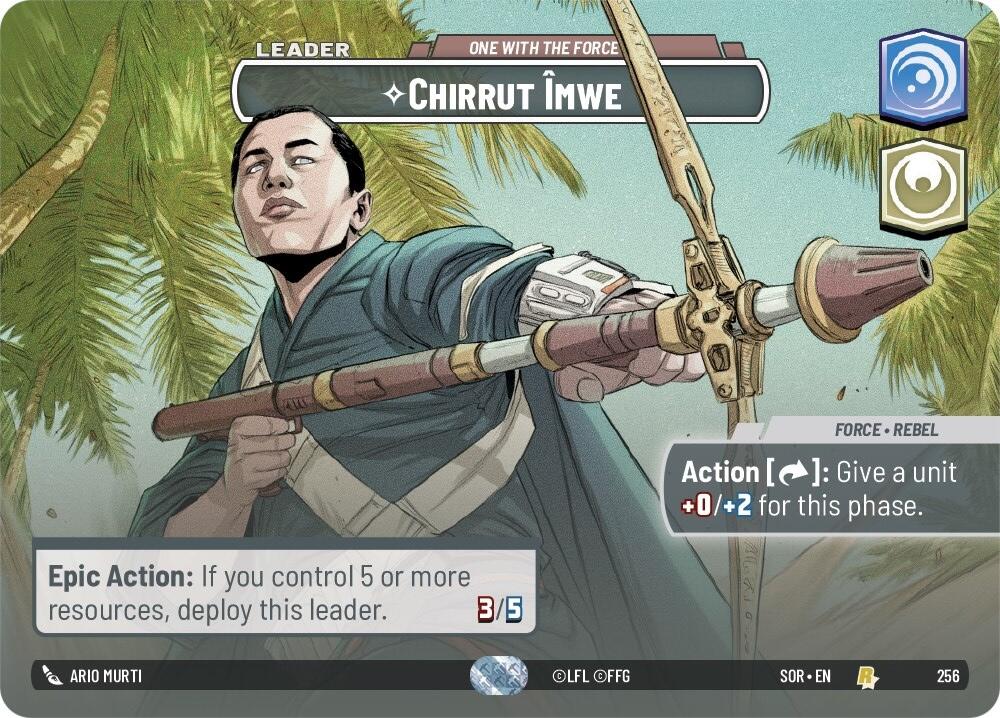 Chirrut Emwe - One With The Force (Showcase) (256) [Spark of Rebellion] | Jomio and Rueliete's Cards and Comics