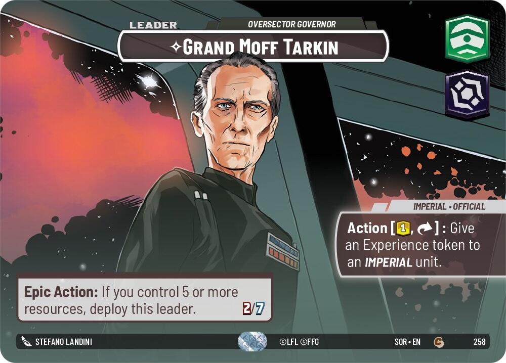 Grand Moff Tarkin - Oversector Governor (Showcase) (258) [Spark of Rebellion] | Jomio and Rueliete's Cards and Comics
