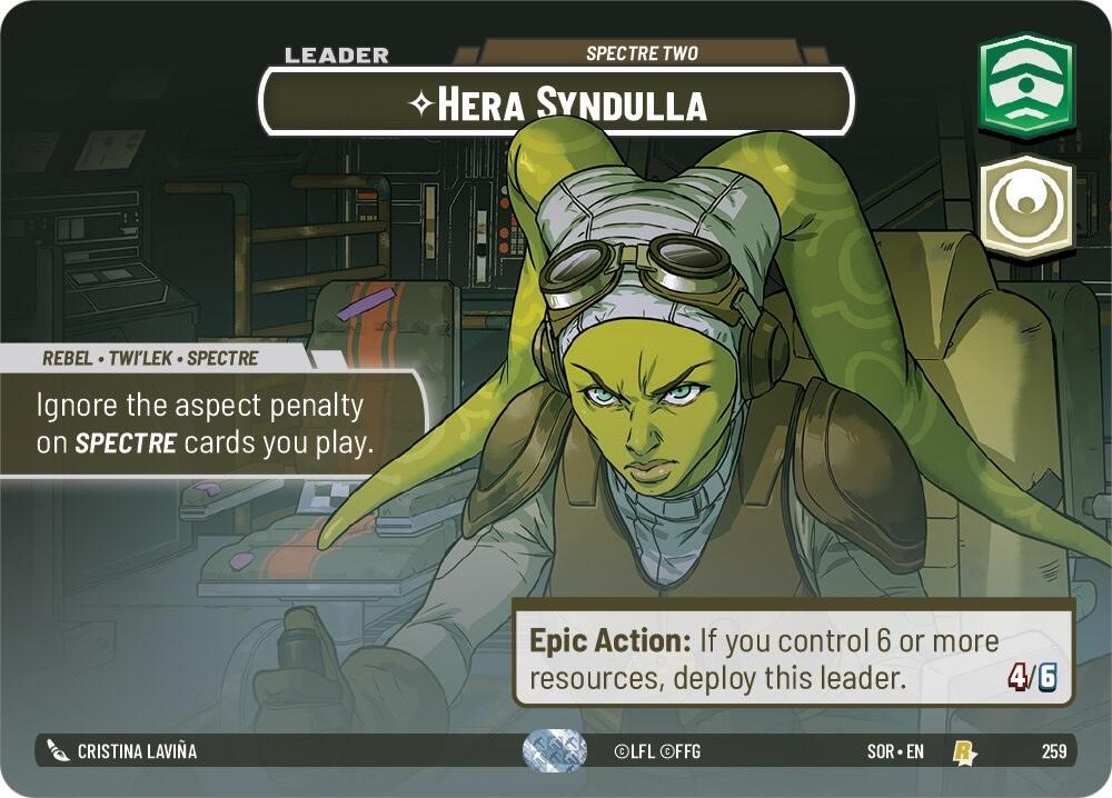 Hera Syndulla - Spectre Two (Showcase) (259) [Spark of Rebellion] | Jomio and Rueliete's Cards and Comics