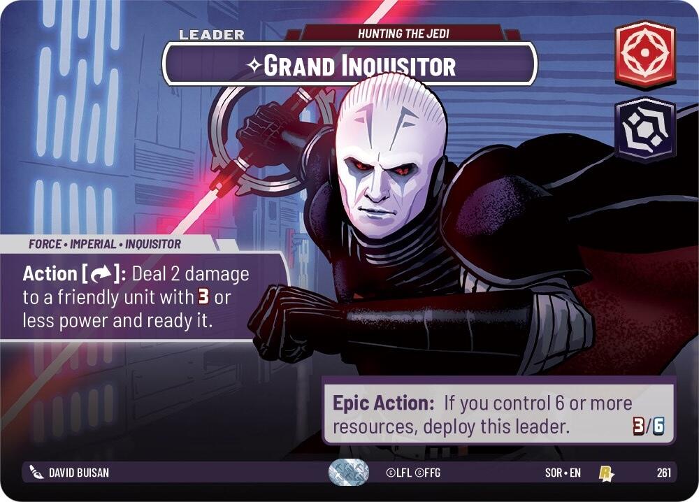Grand Inquisitor - Hunting the Jedi (Showcase) (261) [Spark of Rebellion] | Jomio and Rueliete's Cards and Comics