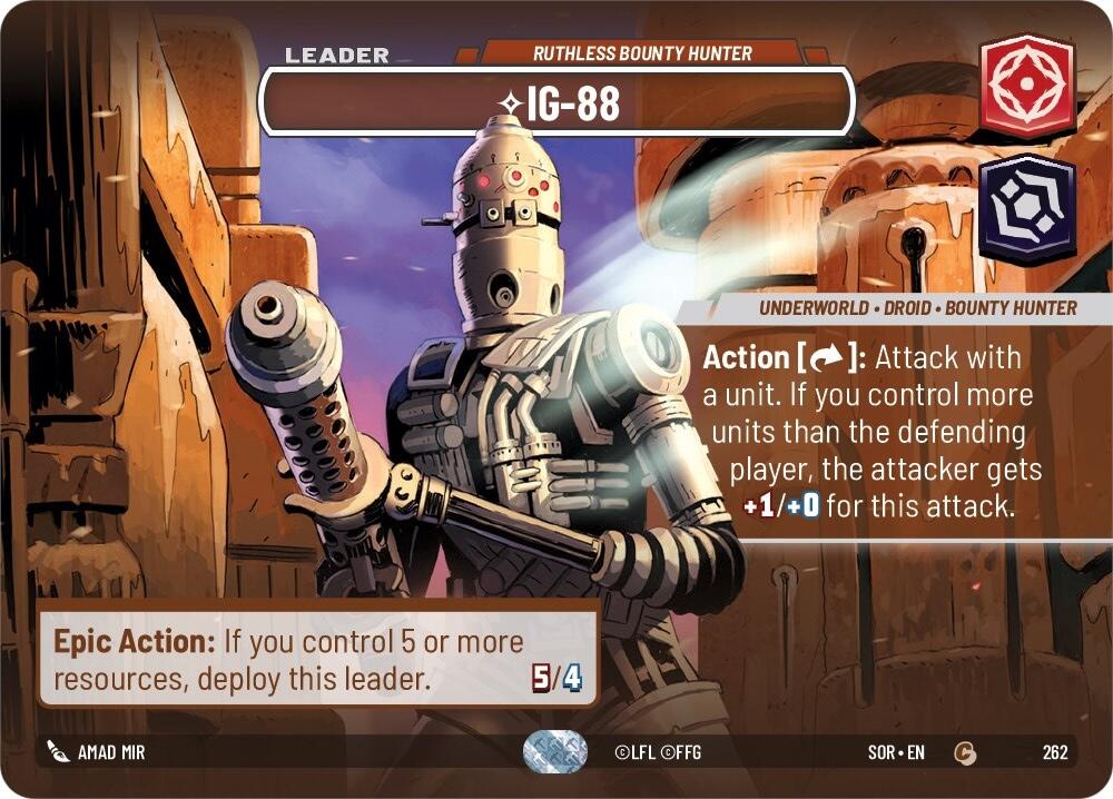 IG-88 - Ruthless Bounty Hunter (Showcase) (262) [Spark of Rebellion] | Jomio and Rueliete's Cards and Comics