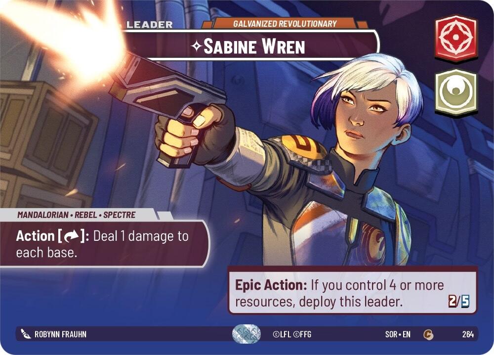 Sabine Wren - Galvanized Revolutionary (Showcase) (264) [Spark of Rebellion] | Jomio and Rueliete's Cards and Comics