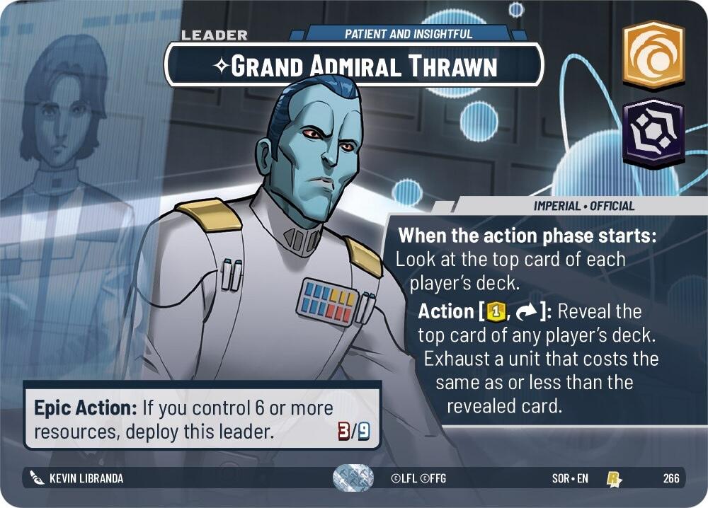 Grand Admiral Thrawn - Patient and Insightful (Showcase) (266) [Spark of Rebellion] | Jomio and Rueliete's Cards and Comics