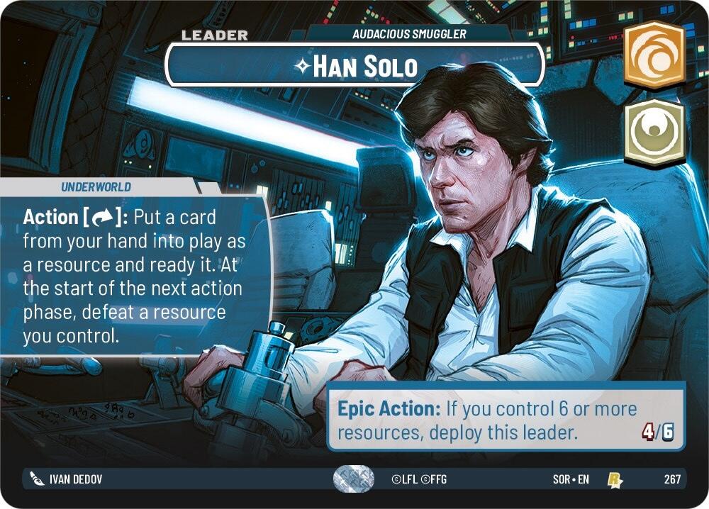 Han Solo - Audacious Smuggler (Showcase) (267) [Spark of Rebellion] | Jomio and Rueliete's Cards and Comics