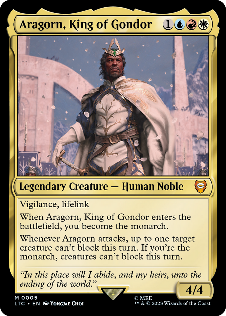 Aragorn, King of Gondor [The Lord of the Rings: Tales of Middle-Earth Commander] | Jomio and Rueliete's Cards and Comics