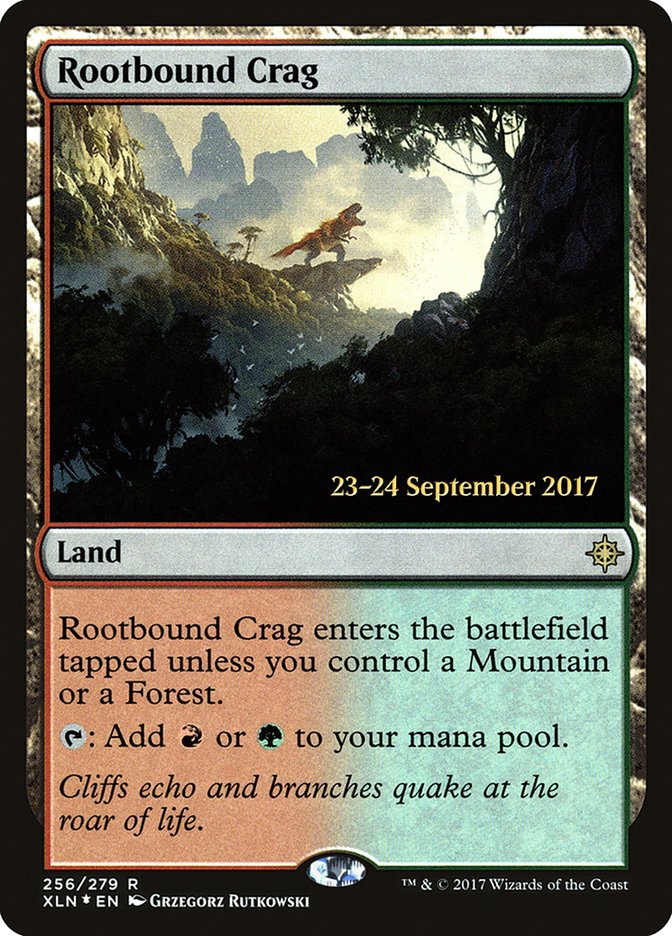 Rootbound Crag [Ixalan Prerelease Promos] | Jomio and Rueliete's Cards and Comics