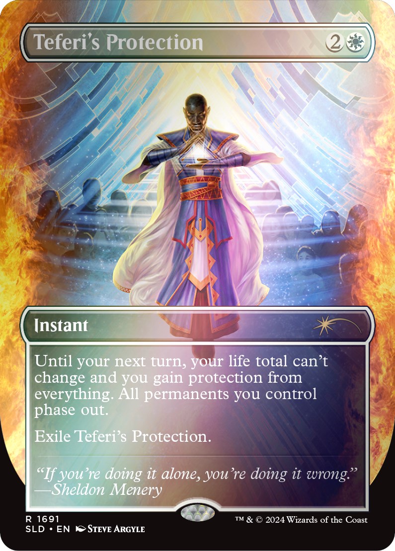 Teferi's Protection (1691) (Rainbow Foil) [Secret Lair: Sheldon's Spellbook] | Jomio and Rueliete's Cards and Comics