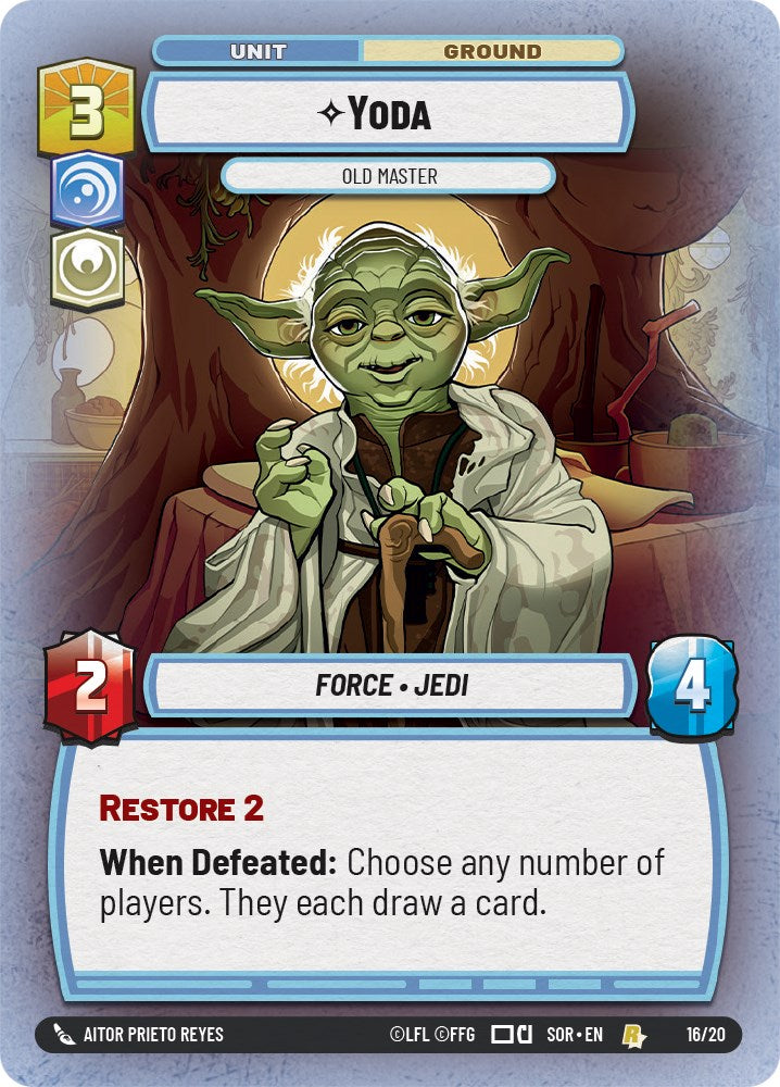 Yoda - Old Master (16/20) [Spark of Rebellion: Weekly Play] | Jomio and Rueliete's Cards and Comics