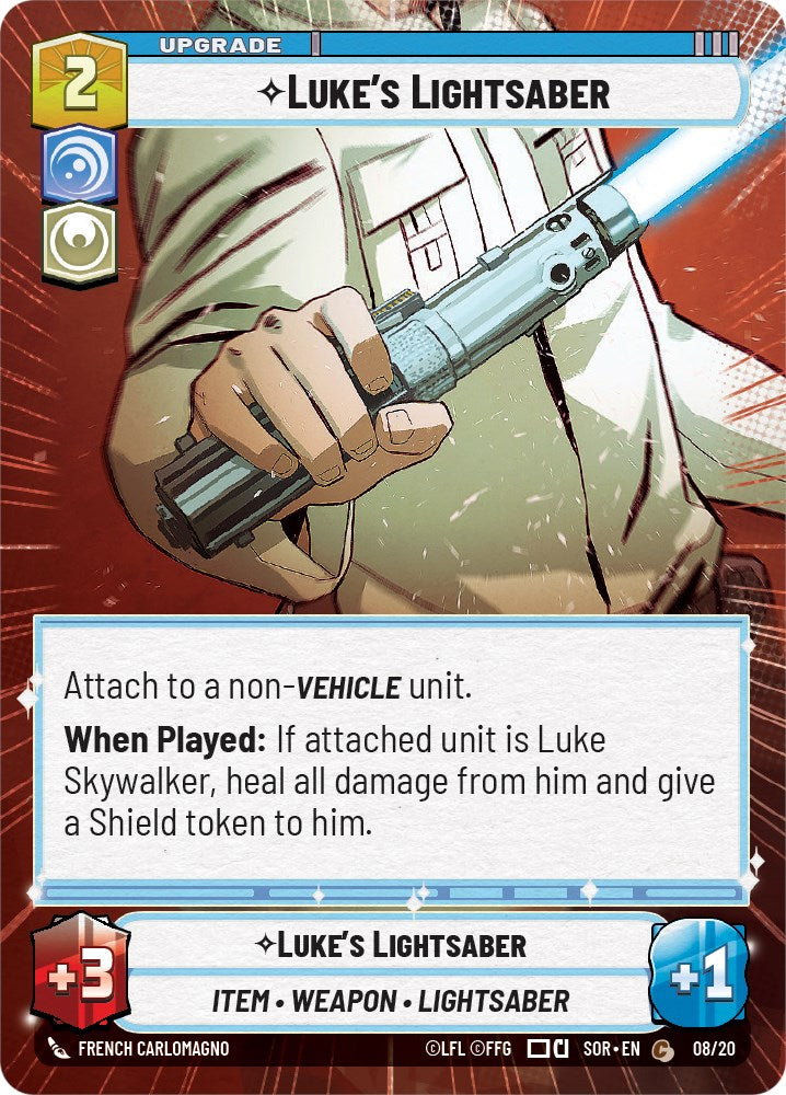 Luke's Lightsaber (Hyperspace) (8/20) [Spark of Rebellion: Weekly Play] | Jomio and Rueliete's Cards and Comics