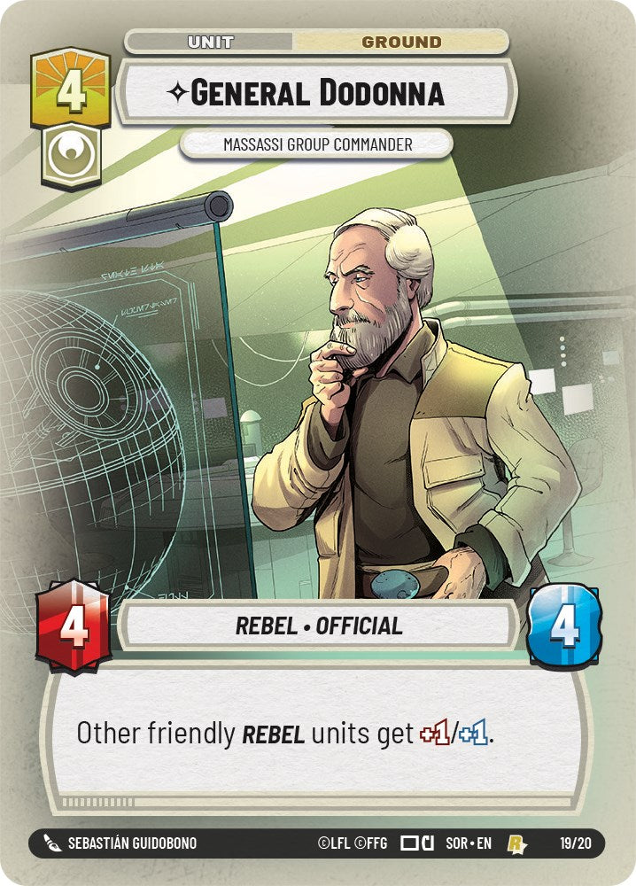 General Dodonna - Massassi Group Commander (19/20) [Spark of Rebellion: Weekly Play] | Jomio and Rueliete's Cards and Comics