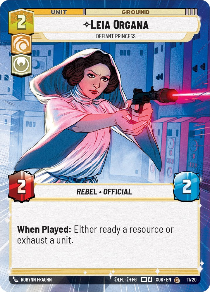 Leia Organa - Defiant Princess (11/20) [Spark of Rebellion: Weekly Play] | Jomio and Rueliete's Cards and Comics