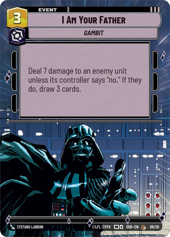 I Am Your Father (Hyperspace) (5/20) [Spark of Rebellion: Weekly Play] | Jomio and Rueliete's Cards and Comics