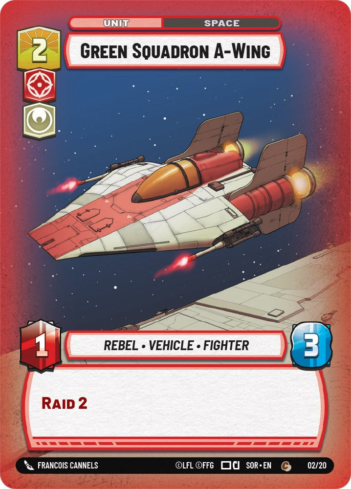 Green Squadron A-Wing (2/20) [Spark of Rebellion: Weekly Play] | Jomio and Rueliete's Cards and Comics