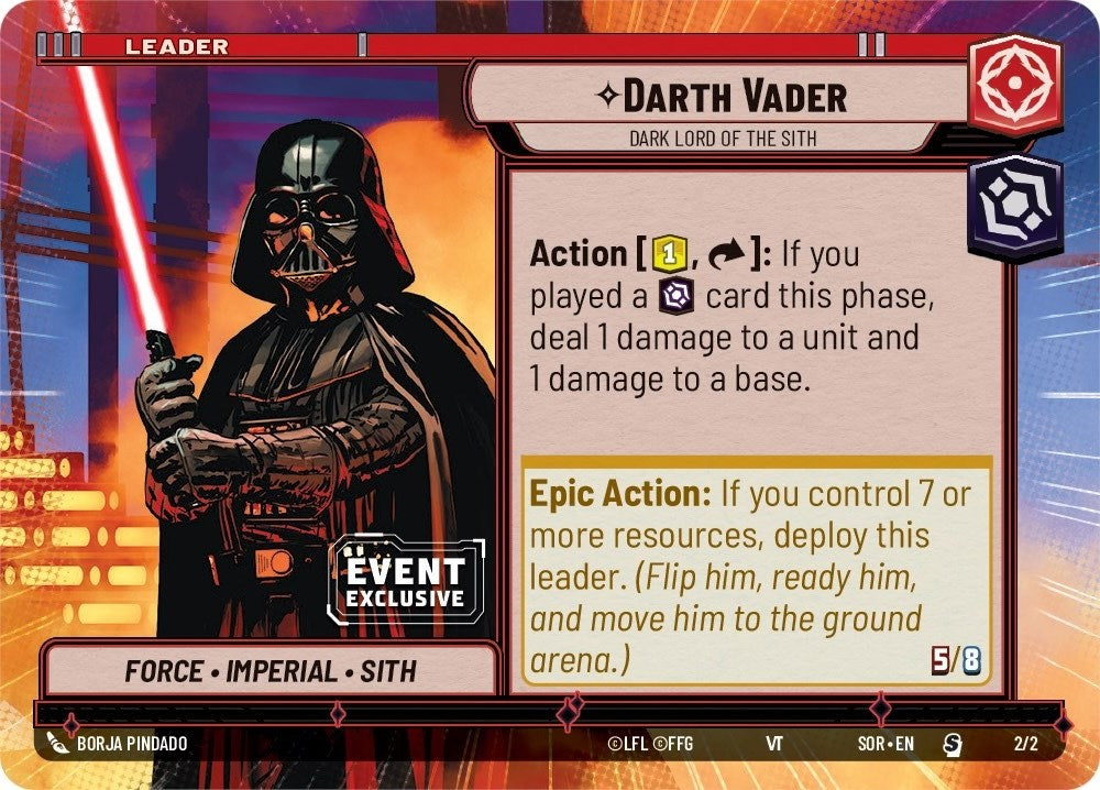Darth Vader - Dark Lord of the Sith (2/2) (Hyperspace) (Event Promo) (2/2) [Miscellaneous] | Jomio and Rueliete's Cards and Comics