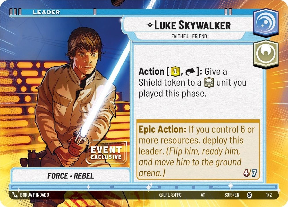Luke Skywalker - Faithful Friend (1/2) (Hyperspace) (Event Promo) (1/2) [Miscellaneous] | Jomio and Rueliete's Cards and Comics