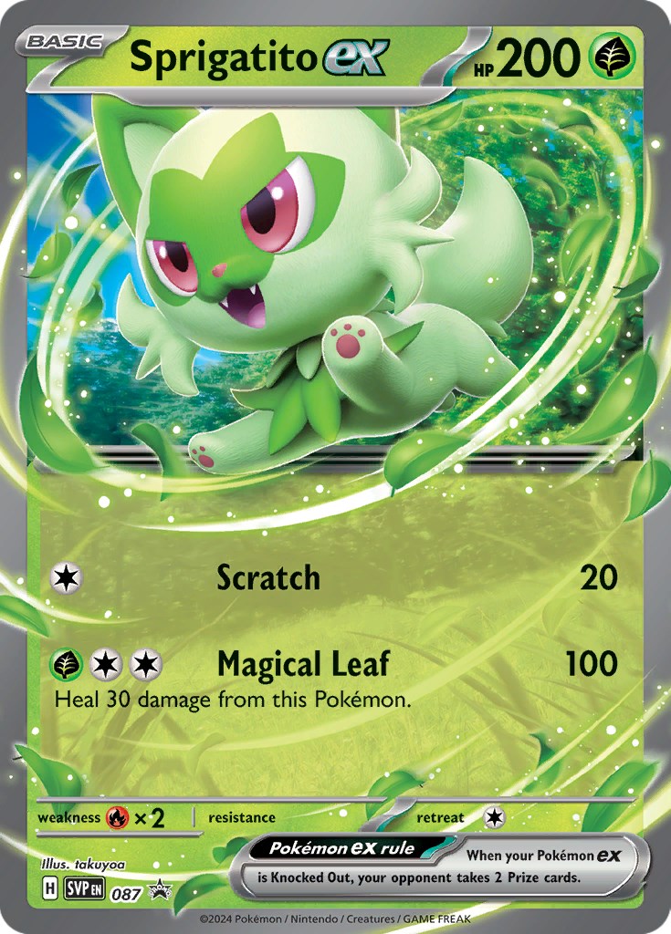 Sprigatito ex (087) [Scarlet & Violet: Black Star Promos] | Jomio and Rueliete's Cards and Comics