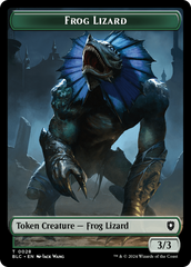 Storm Crow // Frog Lizard Double-Sided Token [Bloomburrow Commander Tokens] | Jomio and Rueliete's Cards and Comics