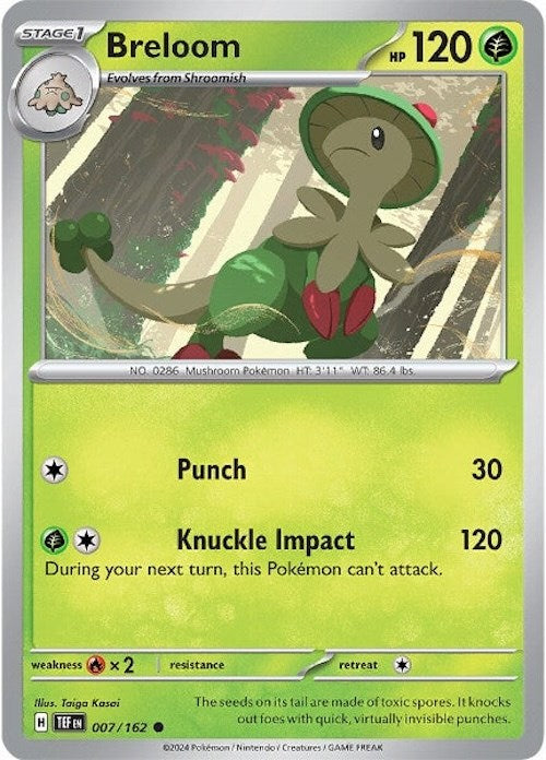 Breloom (007/162) [Scarlet & Violet: Temporal Forces] | Jomio and Rueliete's Cards and Comics