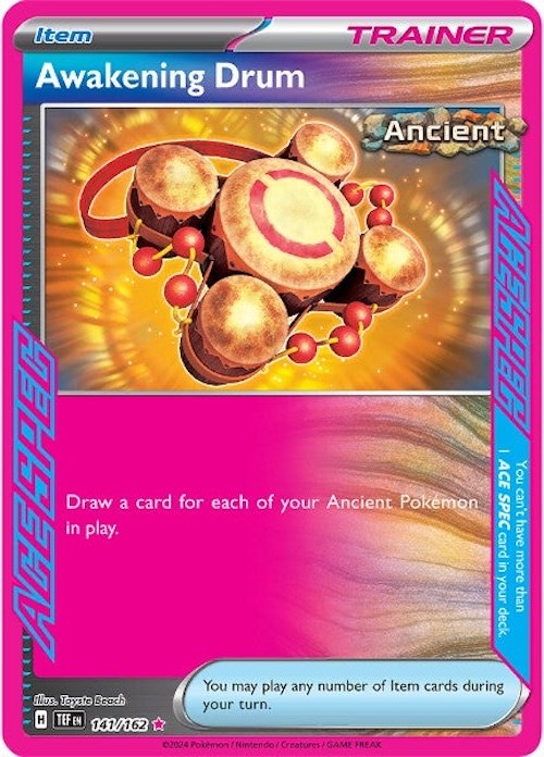 Awakening Drum (141/162) [Scarlet & Violet: Temporal Forces] | Jomio and Rueliete's Cards and Comics