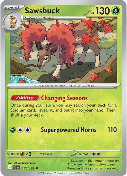 Sawsbuck (017/162) [Scarlet & Violet: Temporal Forces] | Jomio and Rueliete's Cards and Comics