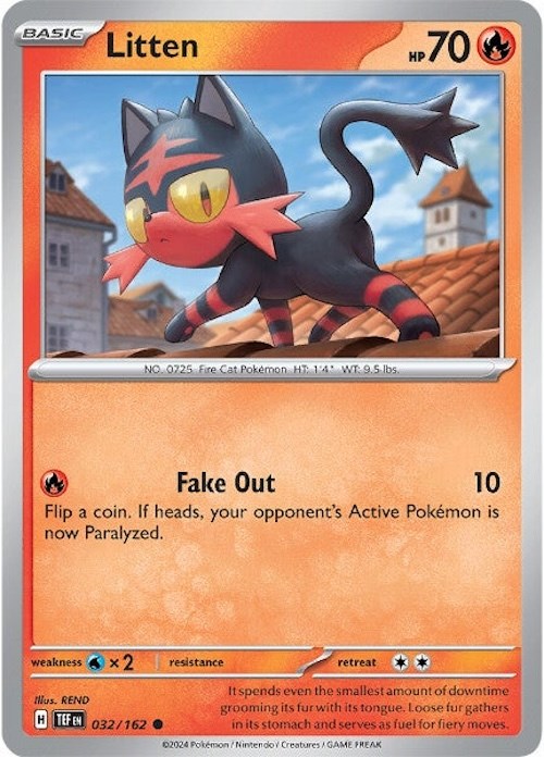 Litten (032/162) [Scarlet & Violet: Temporal Forces] | Jomio and Rueliete's Cards and Comics