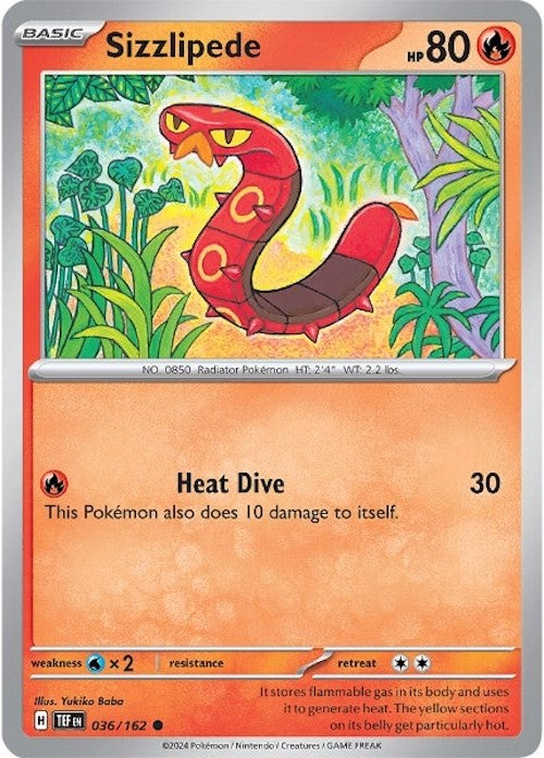 Sizzlipede (036/162) [Scarlet & Violet: Temporal Forces] | Jomio and Rueliete's Cards and Comics