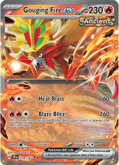 Gouging Fire ex (038/162) [Scarlet & Violet: Temporal Forces] | Jomio and Rueliete's Cards and Comics