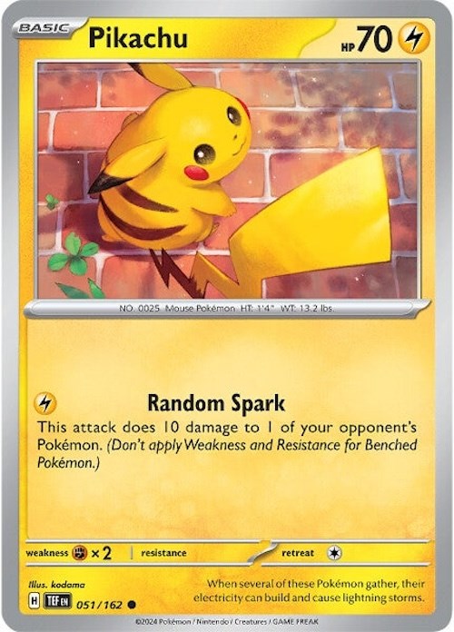 Pikachu (051/162) [Scarlet & Violet: Temporal Forces] | Jomio and Rueliete's Cards and Comics