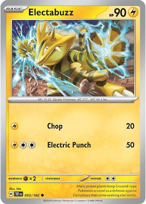 Electabuzz (053/162) [Scarlet & Violet: Temporal Forces] | Jomio and Rueliete's Cards and Comics