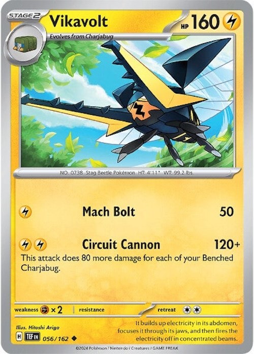 Vikavolt (056/162) [Scarlet & Violet: Temporal Forces] | Jomio and Rueliete's Cards and Comics