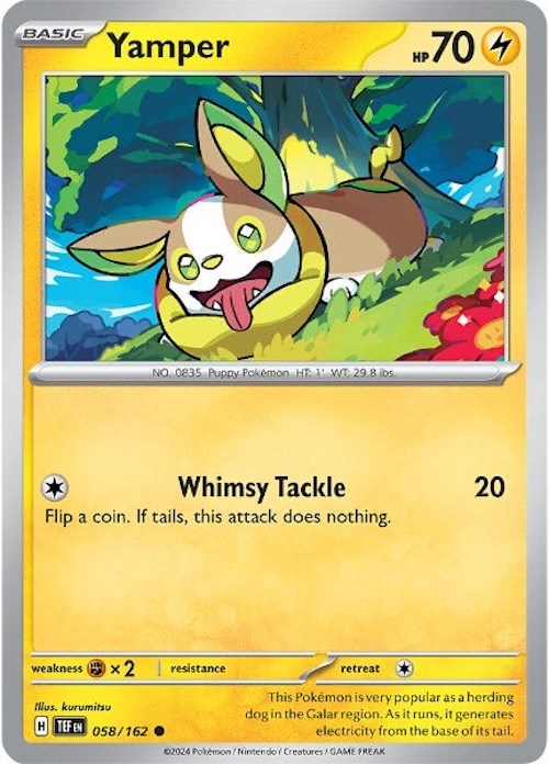 Yamper (058/162) [Scarlet & Violet: Temporal Forces] | Jomio and Rueliete's Cards and Comics