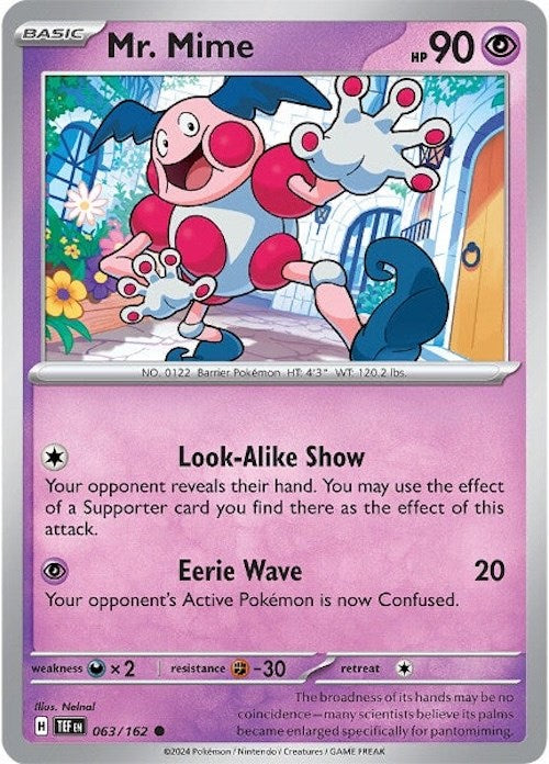 Mr. Mime (063/162) [Scarlet & Violet: Temporal Forces] | Jomio and Rueliete's Cards and Comics