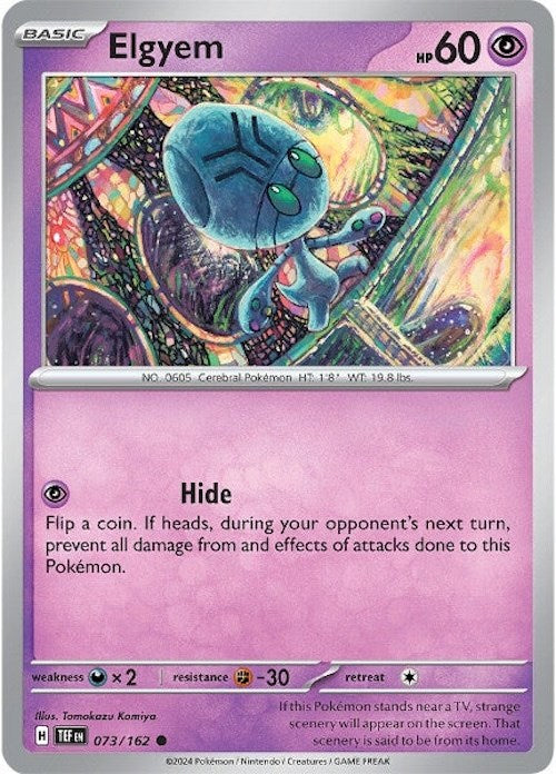 Elgyem (073/162) [Scarlet & Violet: Temporal Forces] | Jomio and Rueliete's Cards and Comics