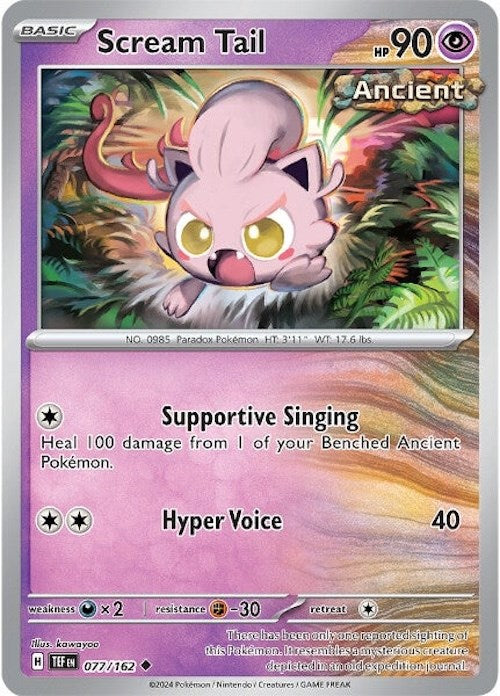 Scream Tail (077/162) [Scarlet & Violet: Temporal Forces] | Jomio and Rueliete's Cards and Comics