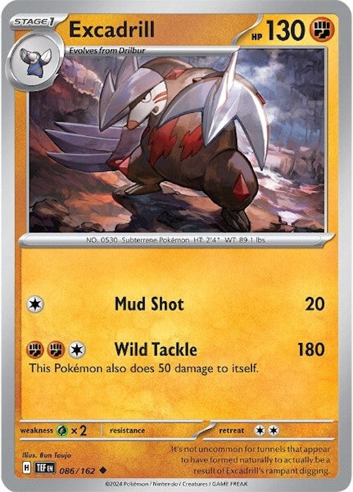 Excadrill (086/162) [Scarlet & Violet: Temporal Forces] | Jomio and Rueliete's Cards and Comics