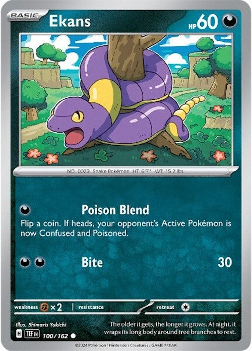 Ekans (100/162) [Scarlet & Violet: Temporal Forces] | Jomio and Rueliete's Cards and Comics