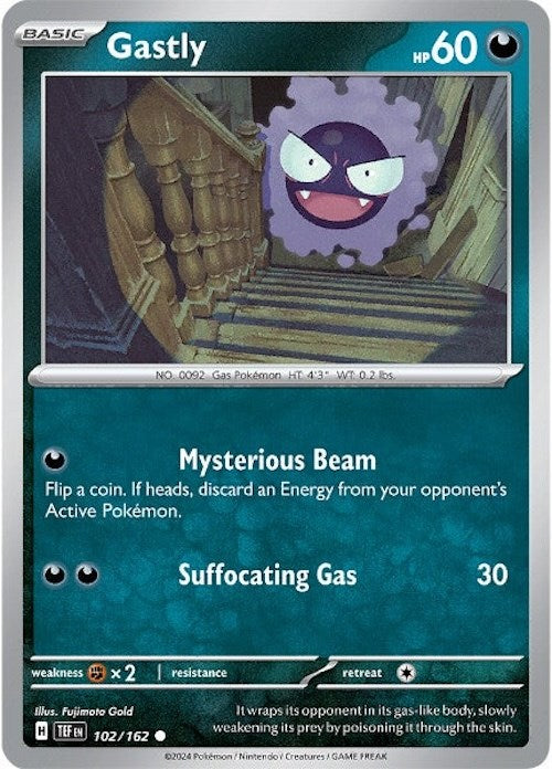 Gastly (102/162) [Scarlet & Violet: Temporal Forces] | Jomio and Rueliete's Cards and Comics