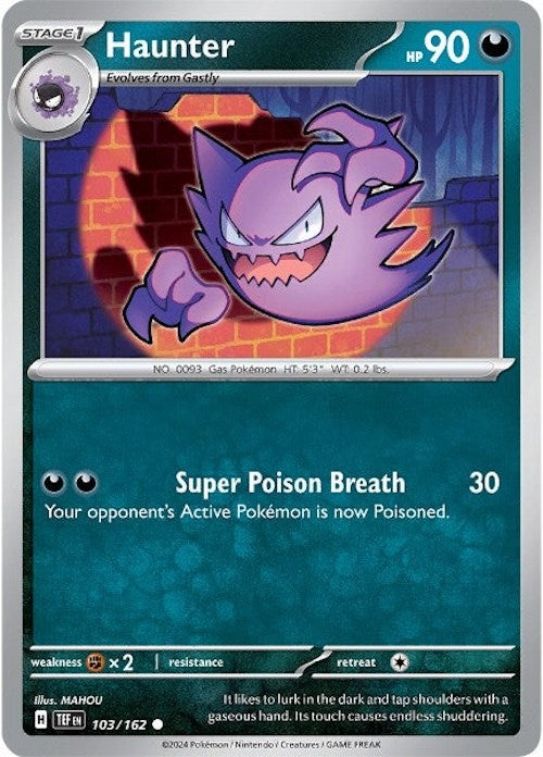 Haunter (103/162) [Scarlet & Violet: Temporal Forces] | Jomio and Rueliete's Cards and Comics