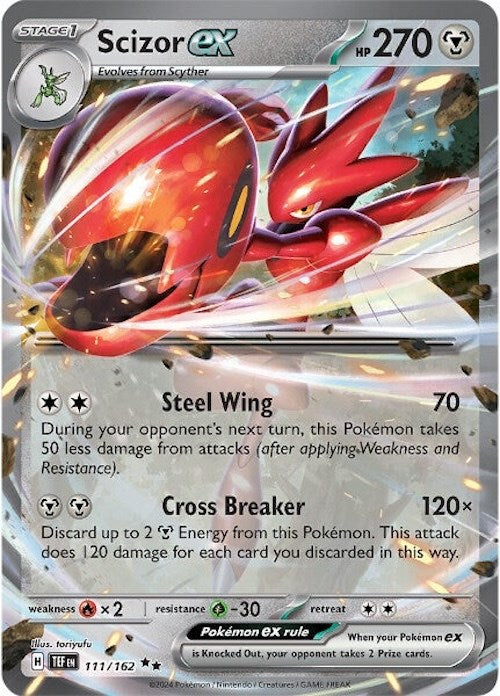 Scizor ex (111/162) [Scarlet & Violet: Temporal Forces] | Jomio and Rueliete's Cards and Comics
